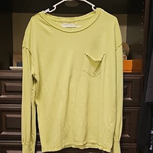 We The Free Lime Green Long Sleeve Tee